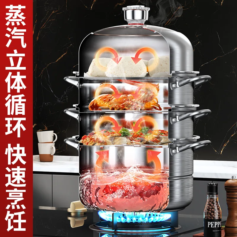 Home Cooking Services - Пароварка-мультиварка с функцией таймера, 40 см,