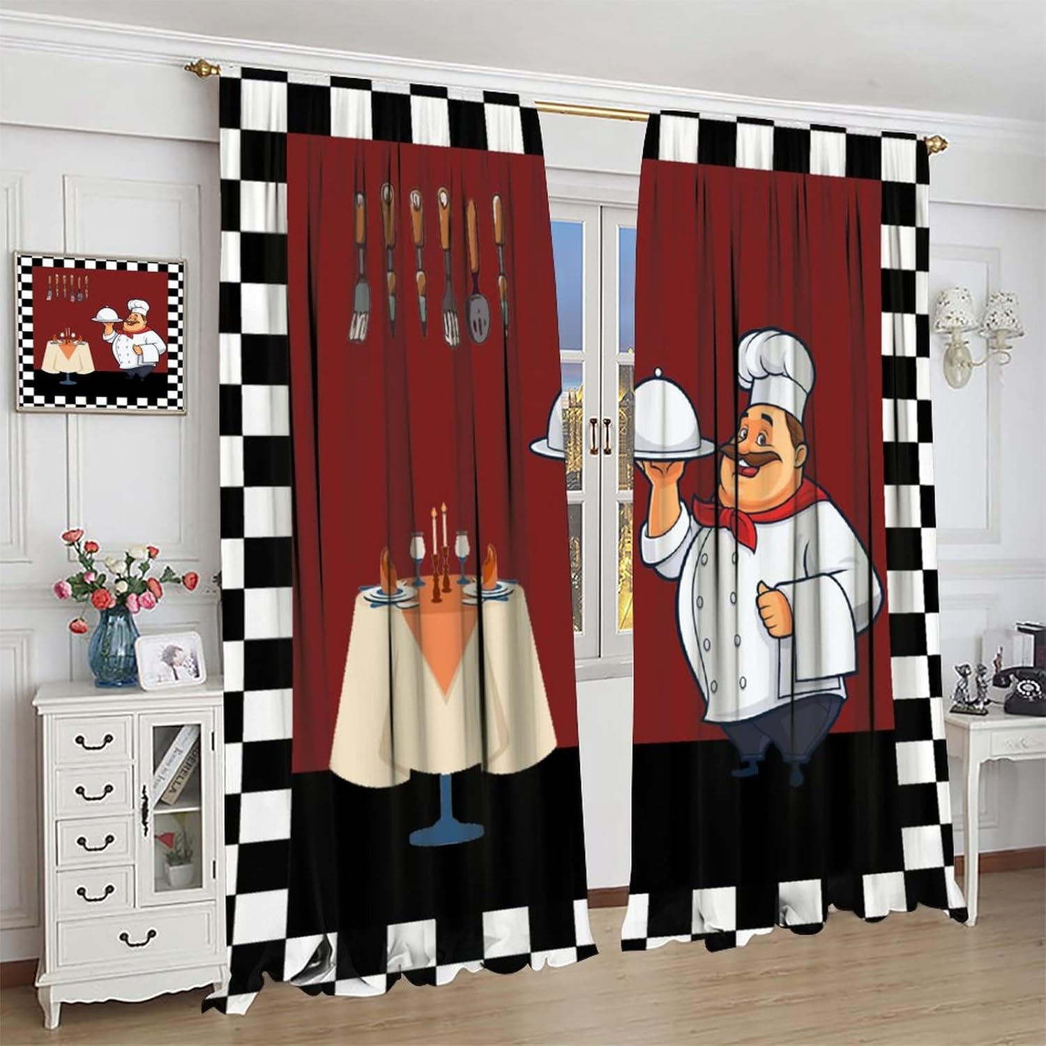Кухонные шторы Fat Chef, шторы – обзор и цена Home Cooking In French
