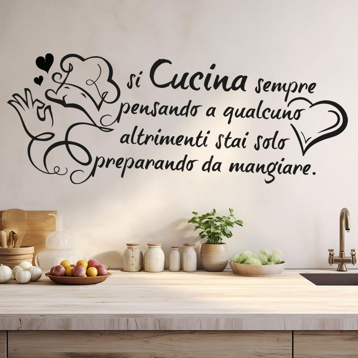 Наклейка на стену с цитатой о  – обзор и цена Home Cooking In French